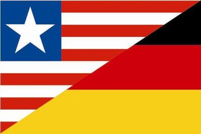 Aufkleber Fahne Flagge Liberia-Deutschland in verschiedene Größen