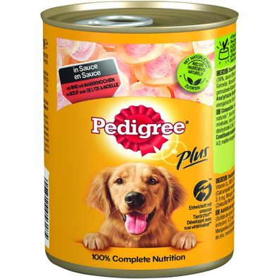 12 Stück Pedigree Hundefutter Rindfleisch Nass Dosen Haustierbedarf