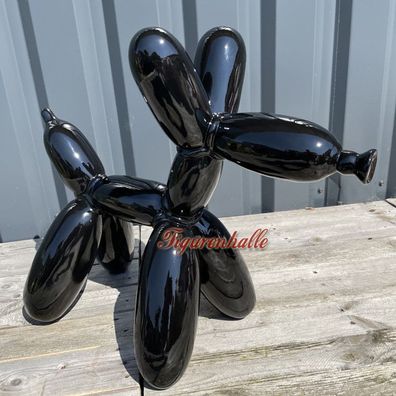 Desgin Hund Ballon Abstrakt Pop Art Figur Statue Skulptur Deko Modern Luftballon schw