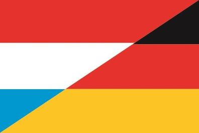 Aufkleber Fahne Flagge Luxemburg-Deutschland in verschiedene Größen