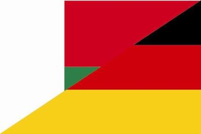 Aufkleber Fahne Flagge Madagaskar-Deutschland in verschiedene Größen