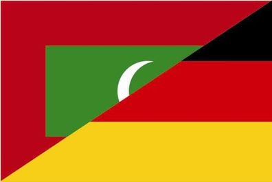 Aufkleber Fahne Flagge Malediven-Deutschland in verschiedene Größen