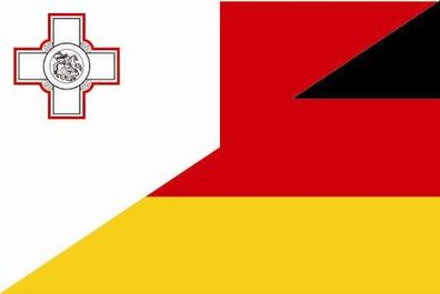 Aufkleber Fahne Flagge Malta-Deutschland in verschiedene Größen