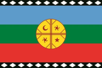 Aufkleber Fahne Flagge Mapuches Indianer in verschiedene Größen