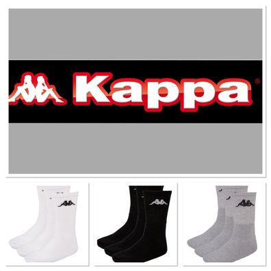 Kappa Tennissocken 6er Pack weiss Grau oder Schwarz