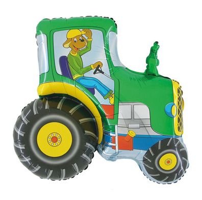 Traktor grün Folienballon 59 cm Trekker Feldmaschine