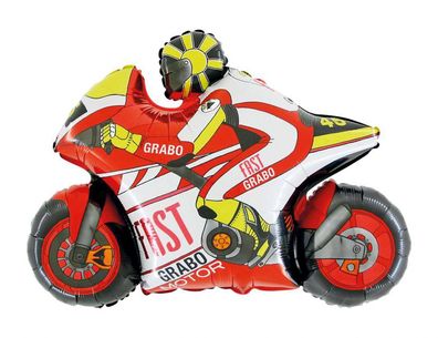 Motorrad rot Folienballon 67 cm Motorbike Motorcycle Luftballon Heliumballon