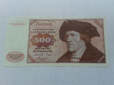 Original 500 Mark 1977 Banknote Deutsche Bundesbank 500 DM 1977 Schein