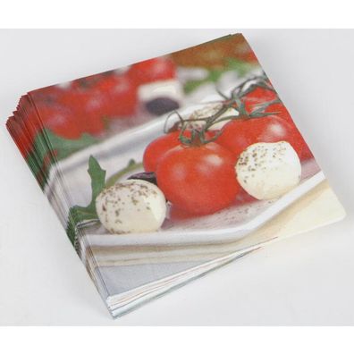 24x 20er Packung Servietten 33x33cm 3-lagig Papiertuch Tomate 480 Stück