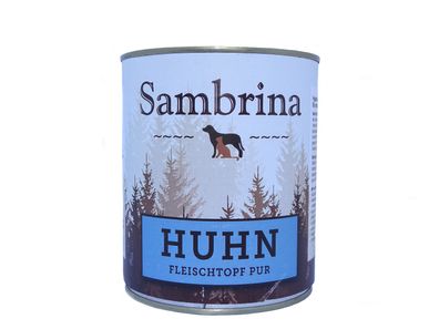 Sambrina Huhn Fleischtopf pur 12 x 800 g Hunde Nassfutter getreidefrei hypoallergen