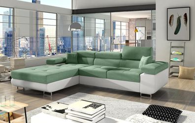Armando Couch Garnitur Sofa Sofagarnitur in L Form mit Schlaffunktion und Betkaste