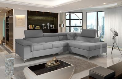 Eridano Sofa Couch Garnitur Sofa Sofagarnitur mit Schlaffunktion und Bettkasten Wo