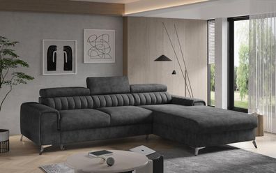 Couch Garnitur Sofa Grayson Sofagarnitur Schlaffunktion und Bettkasten Wohnlandschaft