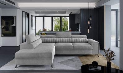 Sofa Couch Garnitur Sofa Sofagarnitur Laurence Schlaffunktion und Bettkasten