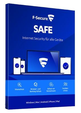 F-Secure SAFE - Jahreslizenz für 5 Geräte - Internet Security - Download Version