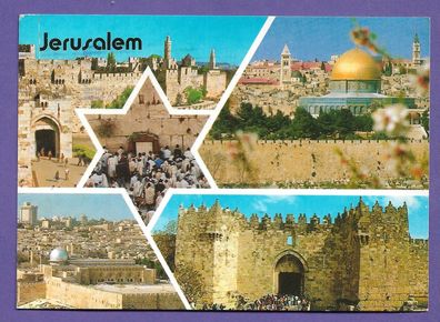 Postkarte Israel Jerusalem Ansichten gelaufen nach Reppichau
