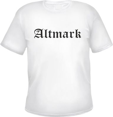 Altmark Herren T-Shirt - Altdeutsch - Weißes Tee Shirt