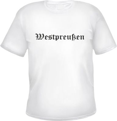 Westpreußen Herren T-Shirt - Altdeutsch - Weißes Tee Shirt