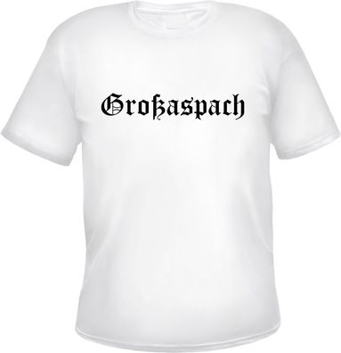 Großaspach Herren T-Shirt - Altdeutsch - Weißes Tee Shirt