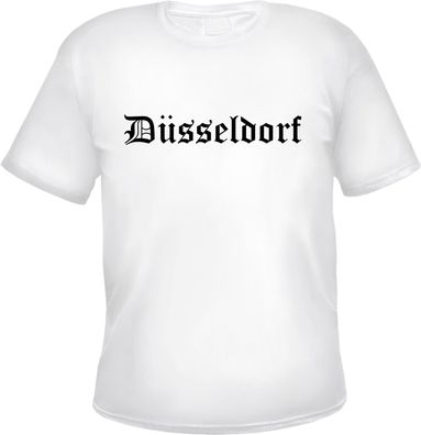 Düsseldorf Herren T-Shirt - Altdeutsch - Weißes Tee Shirt