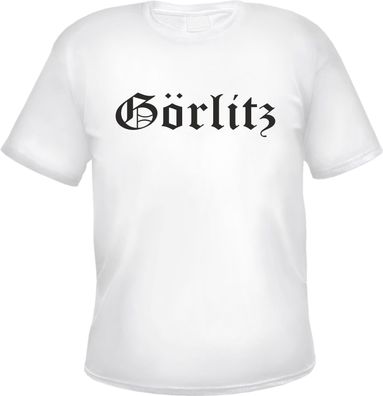 Görlitz Herren T-Shirt - Altdeutsch - Weißes Tee Shirt