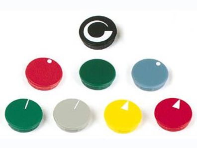 Seder Groupe - DK21RWS - LID for 21mm Button (Red- White line)
