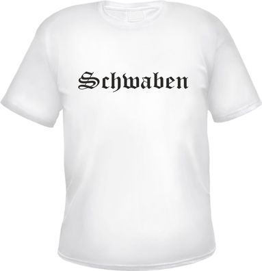 Schwaben Herren T-Shirt - Altdeutsch - Weißes Tee Shirt