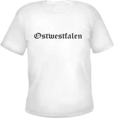 Ostwestfalen Herren T-Shirt - Altdeutsch - Weißes Tee Shirt