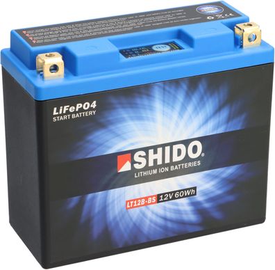 Shido LiFePO4 LT12B-BS 12V Lithium Motorradbatterie