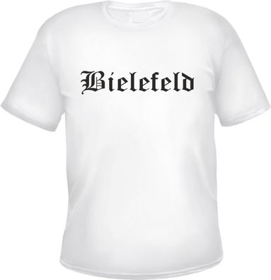 Bielefeld Herren T-Shirt - Altdeutsch - Weißes Tee Shirt