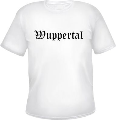 Wuppertal Herren T-Shirt - Altdeutsch - Weißes Tee Shirt