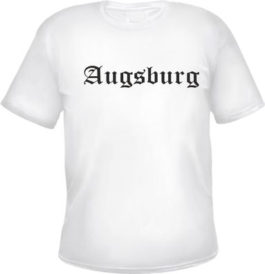 Augsburg Herren T-Shirt - Altdeutsch - Weißes Tee Shirt