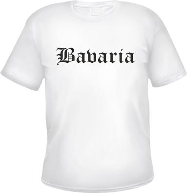 Bavaria Herren T-Shirt - Altdeutsch - Weißes Tee Shirt