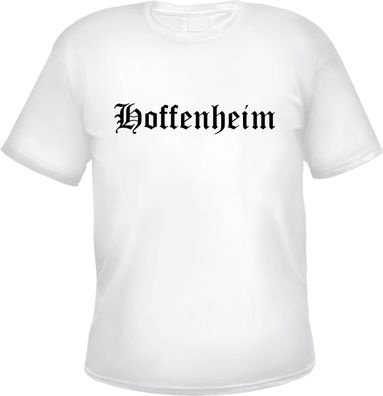Hoffenheim Herren T-Shirt - Altdeutsch - Weißes Tee Shirt
