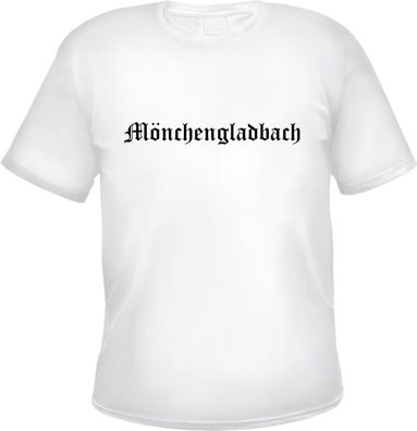 Mönchengladbach Herren T-Shirt - Altdeutsch - Weißes Tee Shirt