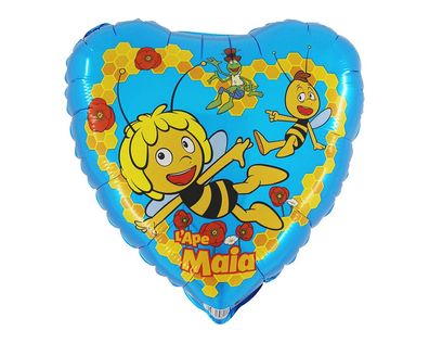 Biene Maja und Freunde Folienballon Herzform 43 cm Folienballon Luftballon