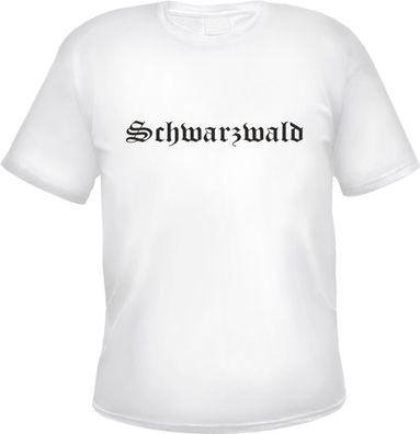Schwarzwald Herren T-Shirt - Altdeutsch - Weißes Tee Shirt