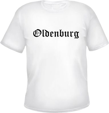 Oldenburg Herren T-Shirt - Altdeutsch - Weißes Tee Shirt