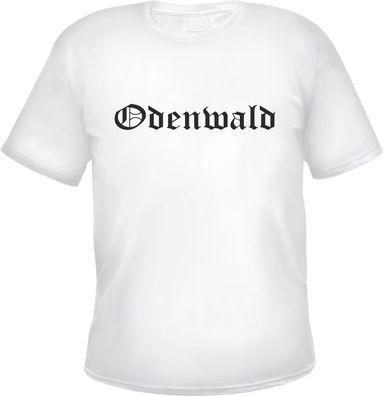 Odenwald Herren T-Shirt - Altdeutsch - Weißes Tee Shirt