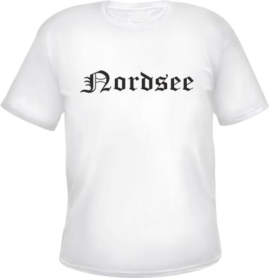 Nordsee Herren T-Shirt - Altdeutsch - Weißes Tee Shirt