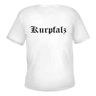 Kurpfalz Herren T-Shirt - Altdeutsch - Weißes Tee Shirt
