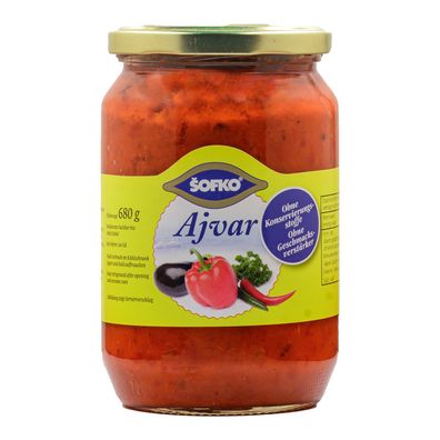 Hymor mildes Avjar 680g Glas Würz-Sauce von Sofko Gemüsezubereitung aus Paprika