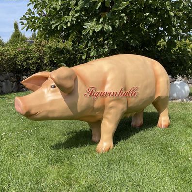 Schwein lebensgroß Werbefigur Figur Haus und Garten Schweinchen rosa ländliche