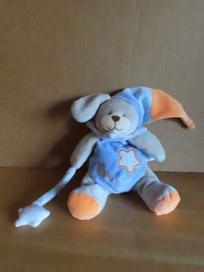 Figur Kuscheltier für Babys Hase mit Zipfelmütze und Stern / Babynat 794 D&C