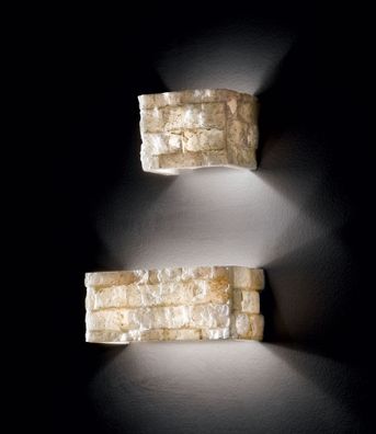 Ideal lux Carrara AP1 Wandleuchte mit G9 Fassung Lichtverteiler aus Alabaster-Elem...