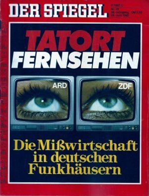 Der Spiegel Nr. 26 / 1982 Tatort Fernsehen: Die Mißwirtschaft in deutschen Funkhäuse