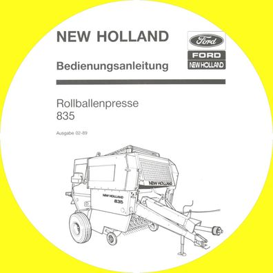 New Holland Bedienungsanleitung Rollballenpresse 835