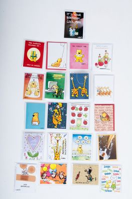252x Grußkärtchen Grußkarten Mini-Postkarten Glückwunschkarten Geschenkkarten