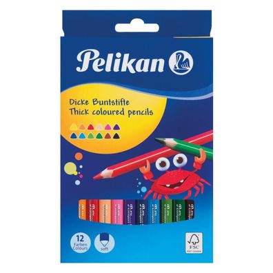 10x Dicke Buntstifte 12er Malen Farben Zeichnen Schule Büro Kinder Schreiben