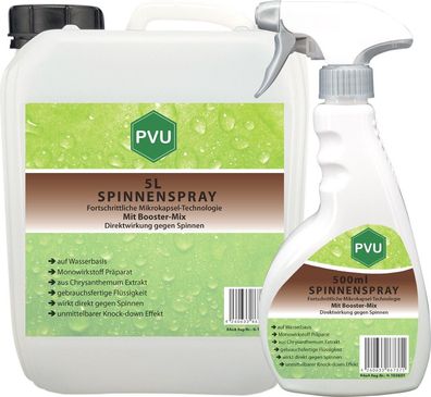 PVU 5L + 500ml Spinnenspray Spinnen Gift Mittel gegen Spinnen Vernichter Abwehr EX